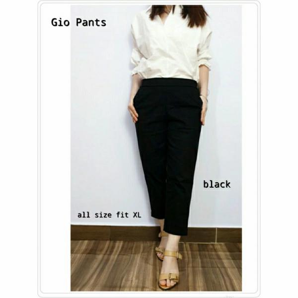 Gambar Celana Panjang Wanita 7/8 Pinggang Karet 7/9 Baggy Pants Katun Premium - Hitam, Standard dari Harapan Subur Store undefined Tokopedia