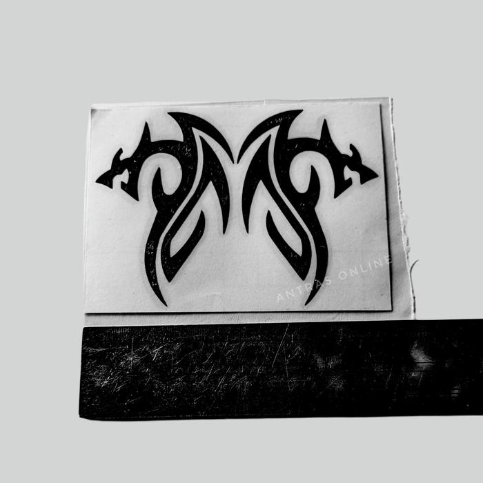 Gambar stiker cutting tribal naga - cutting tato sticker motor helm - Hitam dari Antras Online undefined Tokopedia