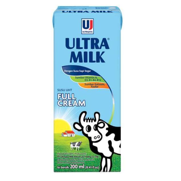 Gambar Susu Ultra Milk UHT 200ml per karton isi 24pcs - Full Cream dari Tami Tami Tummy undefined Tokopedia