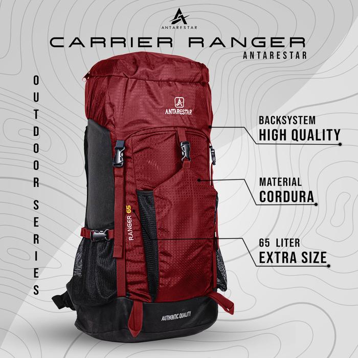 Gambar Tas Ransel Gunung Tas Carrier ANTARESTAR Hiking Outdoor Backpack - Merah dari Antares Star undefined Tokopedia