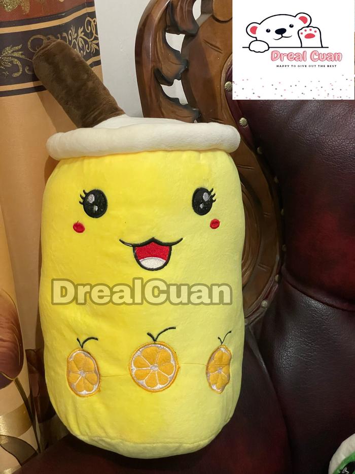 Gambar Boneka boba sugar milk tea besar Jumbo premium import XL45cm - Kuning, XL dari Dreal Cuan undefined Tokopedia