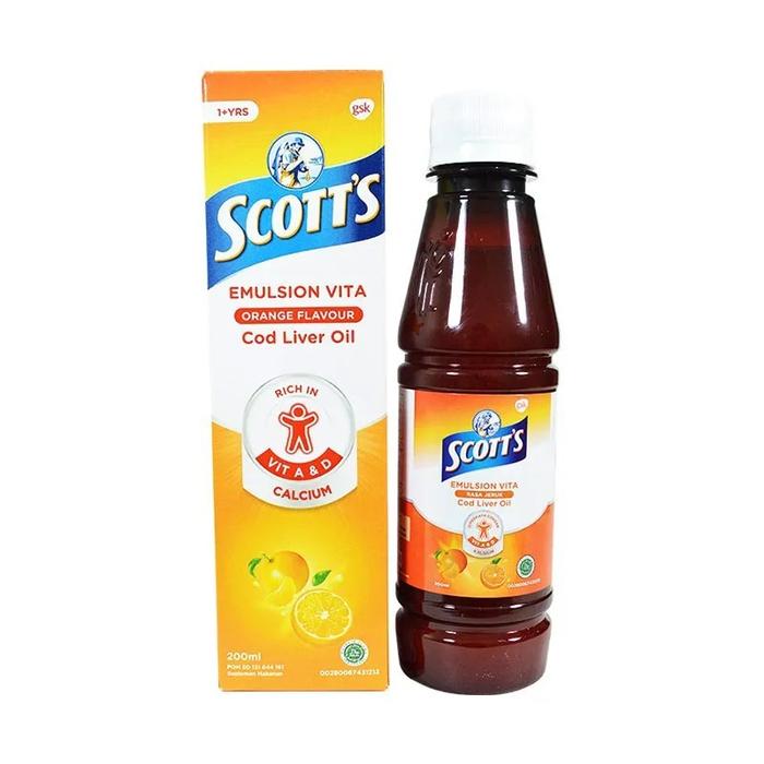 Gambar Scott's Emulsion Vita Rasa Jeruk @200ml, 400ml - 200 ml dari Adapotek PDS PADANGSAMBIAN undefined Tokopedia