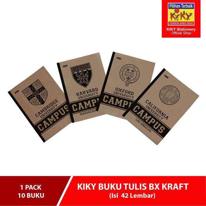 Gambar KIKY Buku Tulis BX 42 Lembar Kraft (Cover Kraft) - 10 Buku - Polos Bergaris dari Kiky Stationery undefined Tokopedia