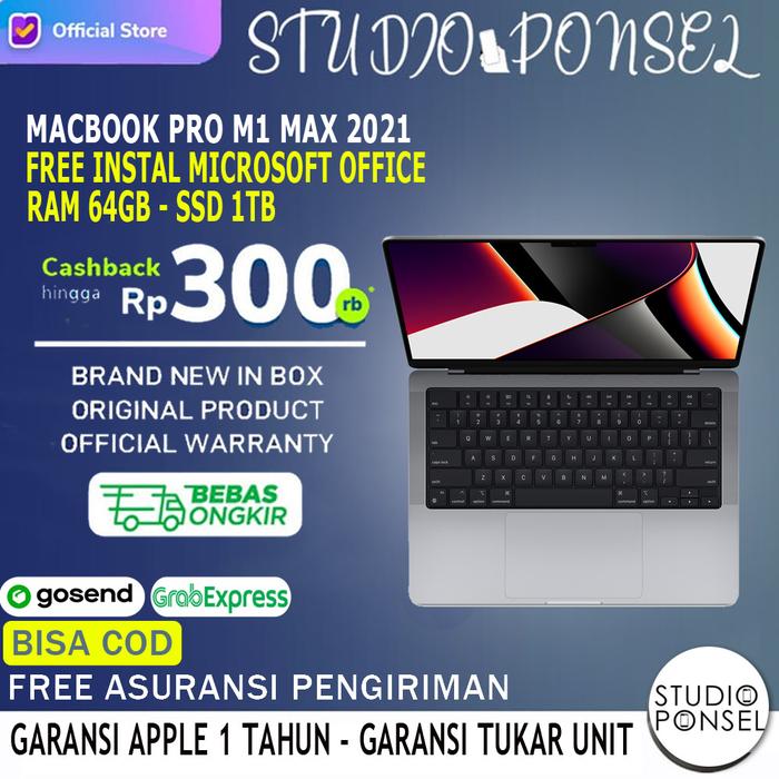 Gambar Apple Macbook Pro 16 M1X 2021 RAM 32GB 1TB M1 MAX Grey Silver Resmi - 32/1TB INTER, SILVER dari Studio Ponsel Store undefined Tokopedia