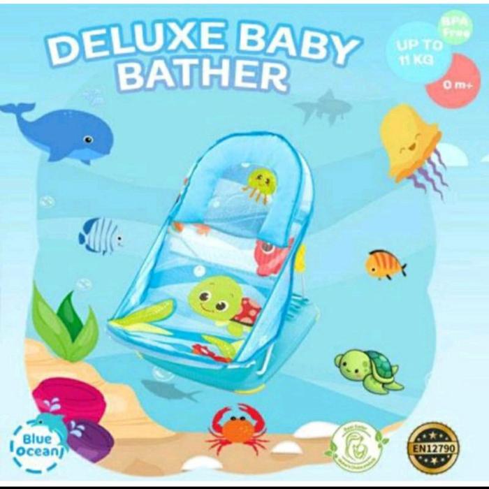 Gambar mastela deluxe baby bather/alat bantu mandi bayi - Biru Muda dari PEEKABOO BABY SHOP undefined Tokopedia