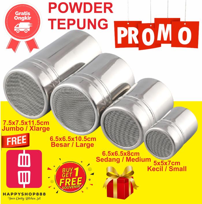 Gambar Spice Jar Shaker Stainless Steel Tempat Bumbu Merica Lada Bubuk Tepung - Powder / Bubuk, Besar / Large dari Happyshop888 undefined Tokopedia