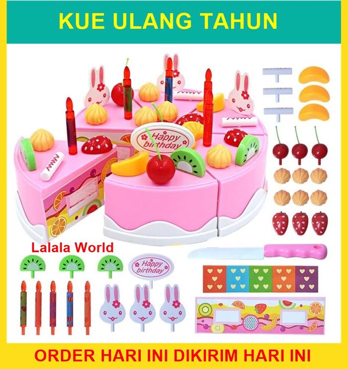 Gambar MAINAN KUE ULANG TAHUN ANAK EDUKASI KADO ANAK PEREMPUAN CEWEK MURAH dari Lalala World undefined Tokopedia
