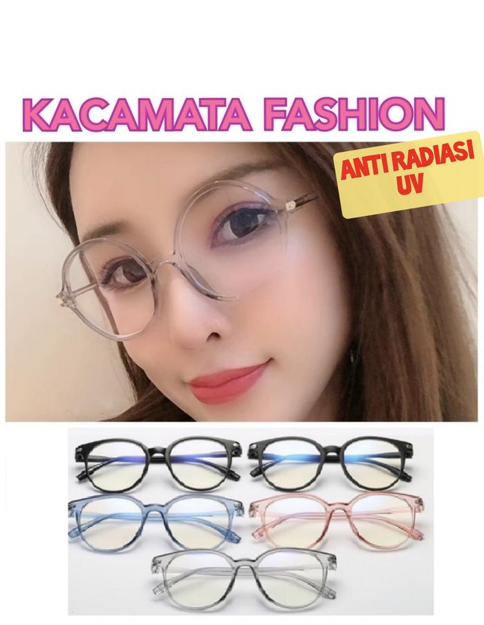 Gambar KACAMATA ANTI RADIASI Fashion Wanita Pria Frame Sunglasses Lensa Trans dari selaluuptodate undefined Tokopedia