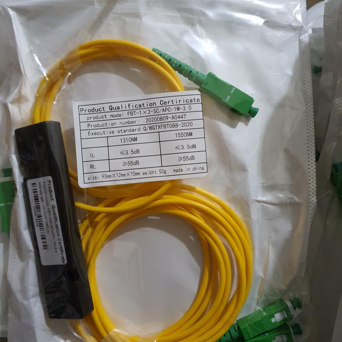 Gambar Passive splitter | pasif spliter 1:2 1:4 1:8 fiber optik SC APC - SC APC 1:2 dari Jalan Online undefined Tokopedia
