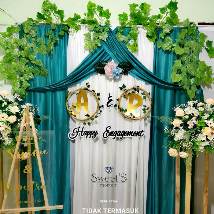 Gambar DEKORASI LAMARAN PREMIUM UKURAN 3MX2.2M BACKDROP WEDDING - TOSCA dari tokoakena undefined Tokopedia