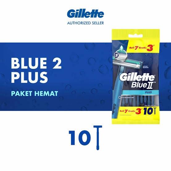 Gambar Gillette Pisau Cukur Blue 2 Plus isi 10 dari DBELSHOP undefined Tokopedia