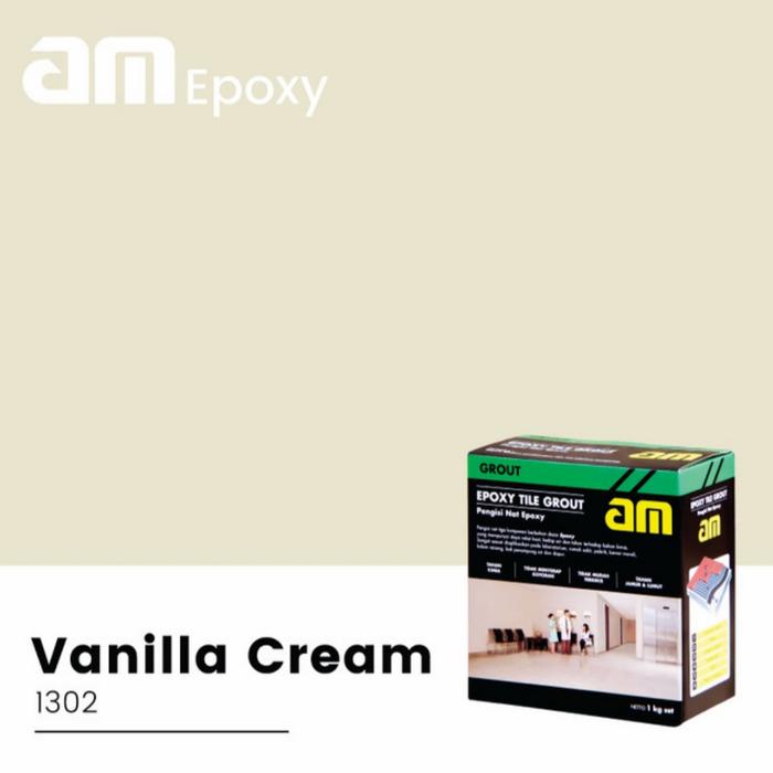 am epoxy tile grout am 55 epoxy nat kramik 1kg Vanilla Cream