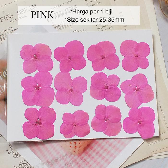 Gambar Bunga Kering ASLI HYDRANGEA Real Dry Pressed Flower Isi Resin Nail Art - Pink dari Queen Sunny undefined Tokopedia