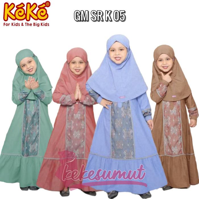 Gambar Kekesumut Baju muslim Gamis Anak GM SRK 05 SRH 03 Busana Muslim Keke - Tanya Via Chat, Size 4 dari Kekesumut undefined Tokopedia