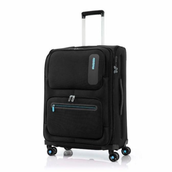 Gambar American Tourister Maxwell Spinner Koper Softcase Medium 68cm/25inch - Black dari Kopertasindo undefined Tokopedia