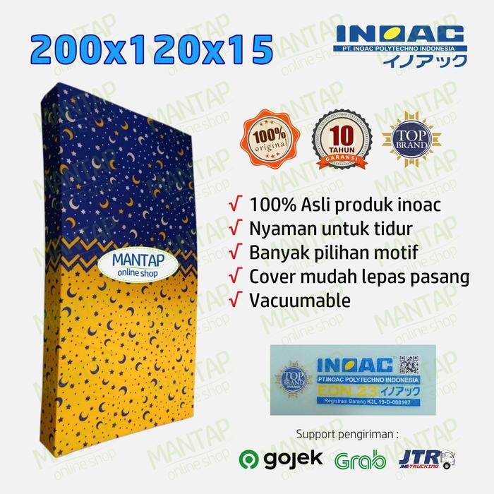 Gambar kasur busa Inoac 120x200x15cm anti kempes Garansi 10-15thn super awet - EON LG D23, Lurus standar dari INOAC toko kasur undefined Tokopedia