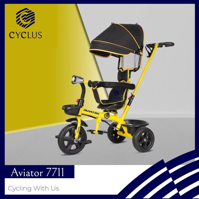 Gambar Sepeda Roda Tiga Aviator 7711 by Pacific Anak Jok Putar dari Cyclus Indonesia undefined Tokopedia