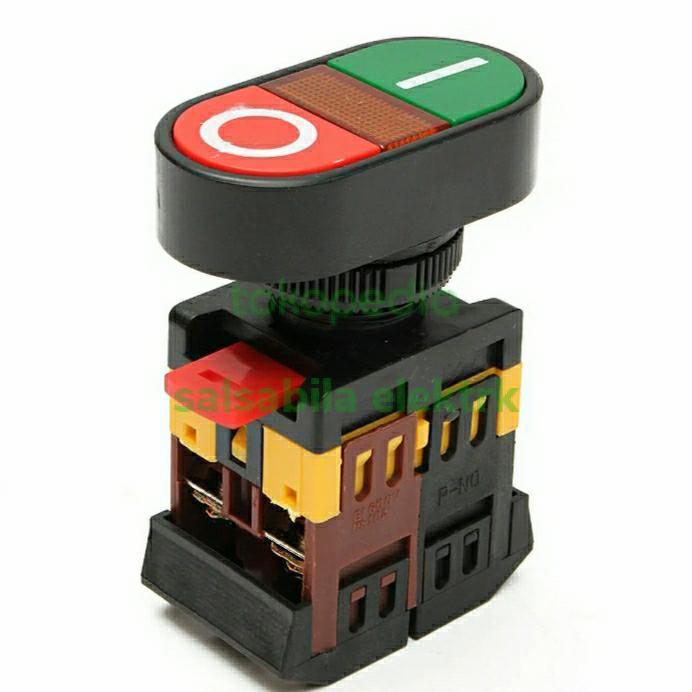 Jual 220VRed Green Power ON/OFF Start Stop Push Button Switch-Double ...