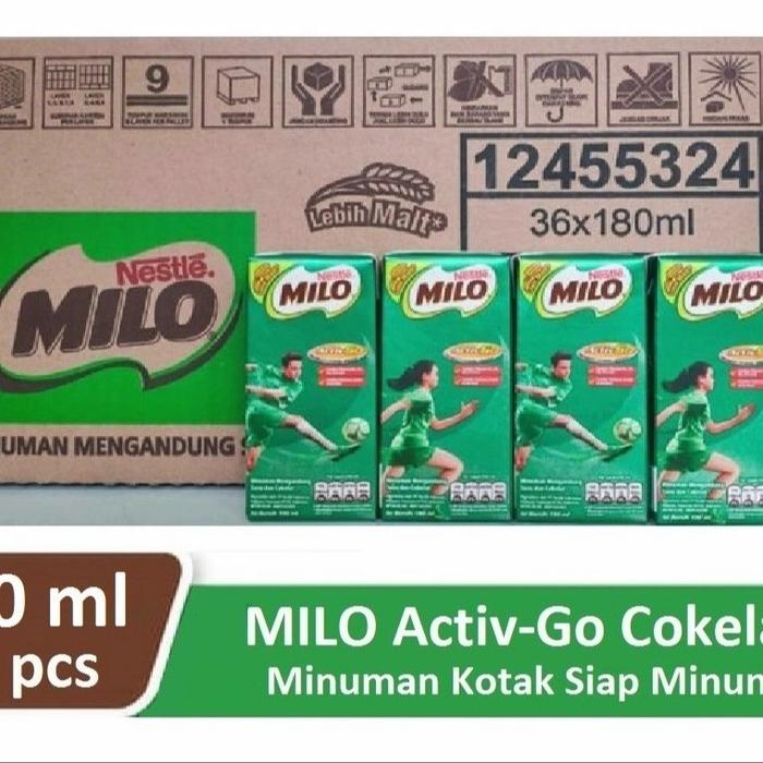 Gambar Susu Milo Cokelat Nestle 1 Dus 36 x 180 ml dari sentosaindojaya undefined Tokopedia