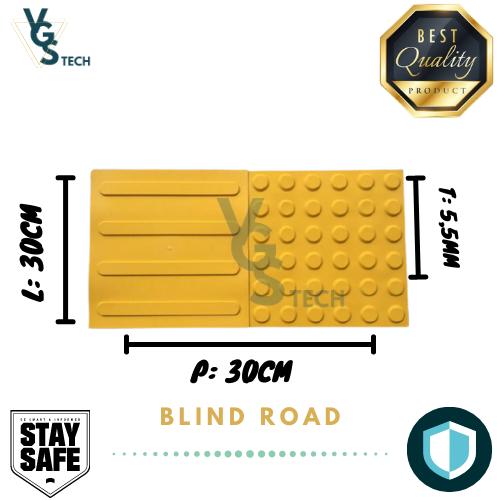 Gambar Blind Road Sidewalk Safety Rubber Tile Brick Tactile Paving Guiding - Line (Garis), Kuning dari VGS Safety Store undefined Tokopedia