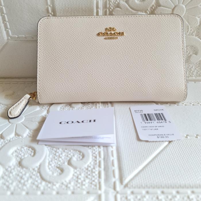coach medium zip around wallet
