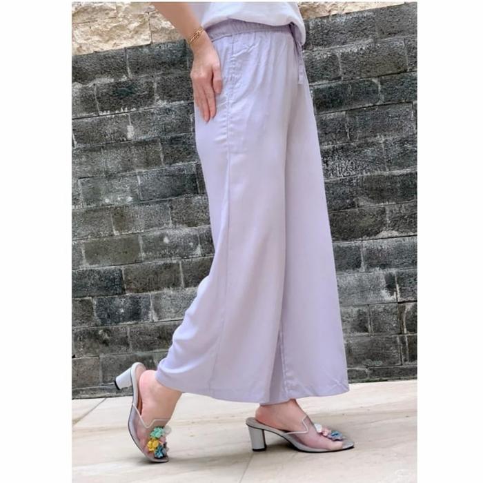 Gambar kulot rayon panjang / celana kulot panjang / kulot rayon premium - lilac, XL dari Raja dan Ratu Belanja undefined Tokopedia