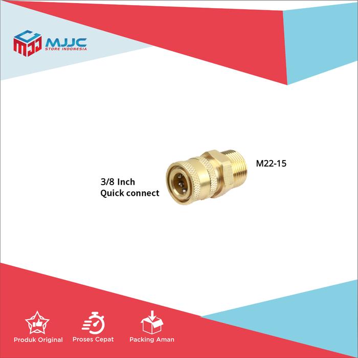 Jual M22-15 Male / Female To 3/8 Inch Quick Connector Plug Thread ...