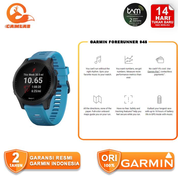 Gambar Garmin Forerunner 945 - BLUE dari Camlab.Id undefined Tokopedia