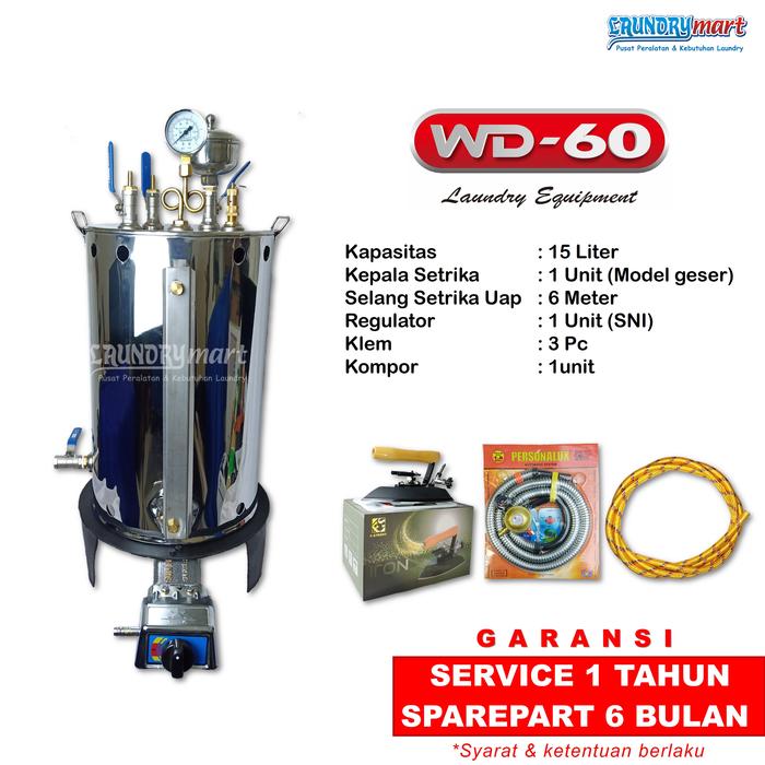 Gambar Setrika Uap Boiler Lokal 15Lt - 25L 3 KEPALA dari Varindo Laundry Mart undefined Tokopedia