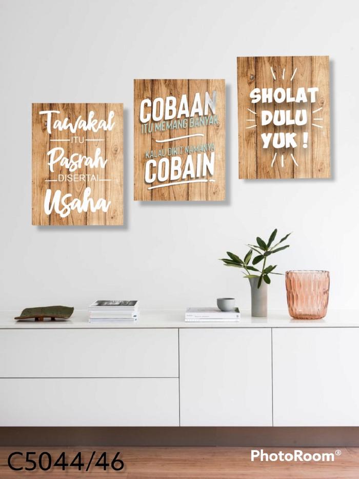 Gambar Hiasan Dinding Paket Isi 3Pcs Wall Home Decor Set Floral Aesthetic - c5044/46, 20 x 30 cm dari Stikerlaptop undefined Tokopedia