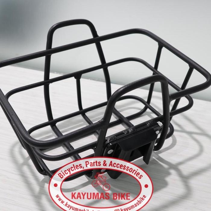 Gambar KERANJANG DEPAN FRONT BLOCK FOLDING BIKE SEPEDA LIPAT - Black dari Kayumas Bike undefined Tokopedia