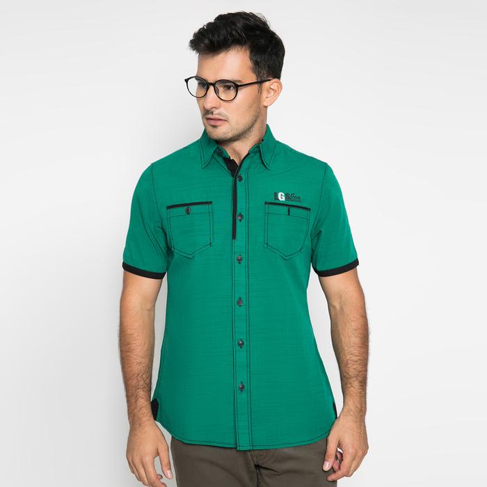 Gambar LGS - Kemeja Casual - Kotak - Hijau - Slim Fit - JSH.390.S608F.460.C - L dari LGSgeneration undefined Tokopedia