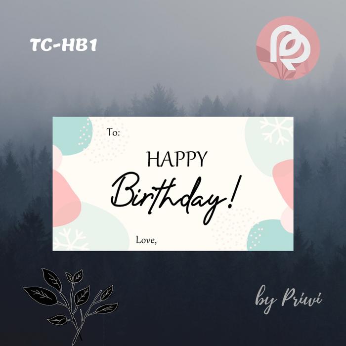 Gambar KARTU UCAPAN HAPPY BIRTHDAY ULANG TAHUN GIFT CARD GREETING CARD - TC-HB1 dari Handmade PRIWII undefined Tokopedia