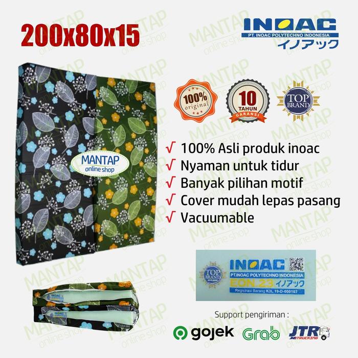 Gambar kasur busa Inoac 80x200x15cm anti kempes Garansi 10-15thn super awet - EON LG D23, Lurus standar dari INOAC toko kasur undefined Tokopedia