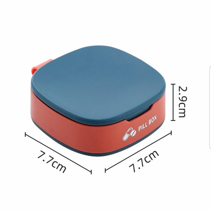 Gambar Kotak Obat Portable Travel Box Pill Box Kotak Obat Mini Tempat Obat - Merah Biru dari SatchynMitchy undefined Tokopedia