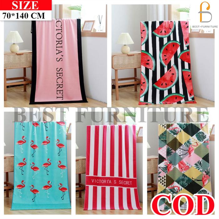 Gambar Best Furniture HF Handuk Mandi Cantik Microfiber Dewasa Anak uk 70x140 - RANDOM dari Best Furniture Official undefined Tokopedia