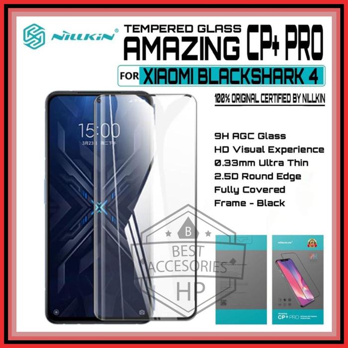 Gambar XIAOMI BLACK SHARK 4 / PRO TEMPERED GLASS NILLKIN CP+PRO ORIGINAL 9H - BLACK SHARK 4, FRAME BLACK dari Best Accesories Hp undefined Tokopedia