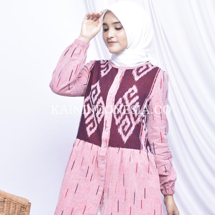 Gambar KI Blouse Kamila Zahira Pink - Merah Muda, 4 dari KainIndonesiaco undefined Tokopedia