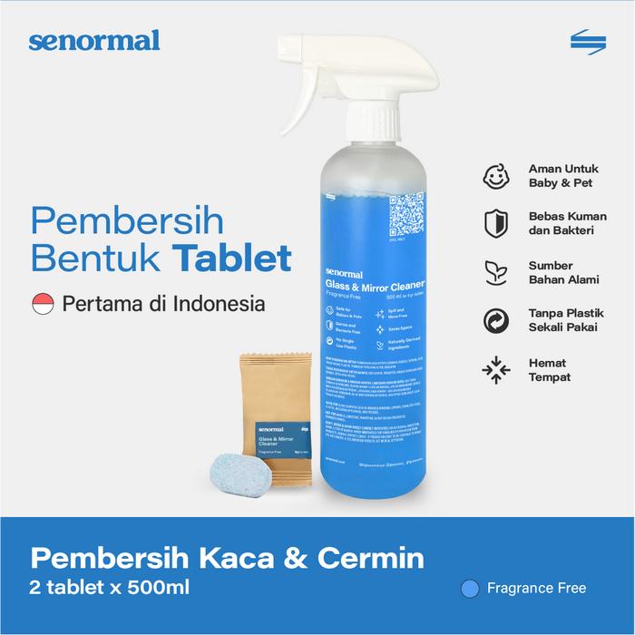 Gambar Senormal Glass & Mirror Cleaner Spray STARTER PACK (2x500ml) dari Senormal undefined Tokopedia