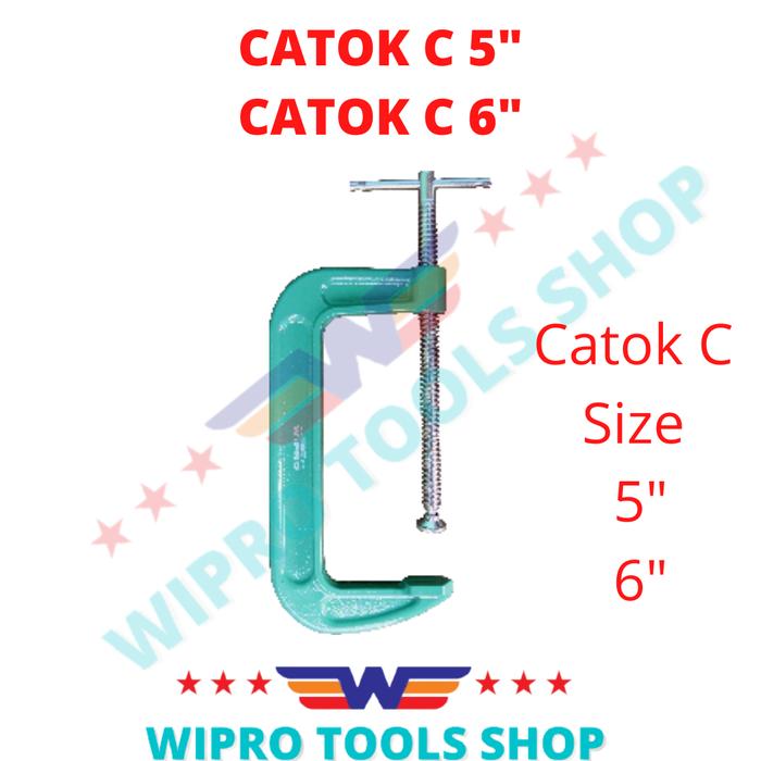 Gambar WIPRO Clamp / Klem / Catok C / Catok G Heavy Duty 5" & 6" - 6" dari Wipro Tools Shop undefined Tokopedia
