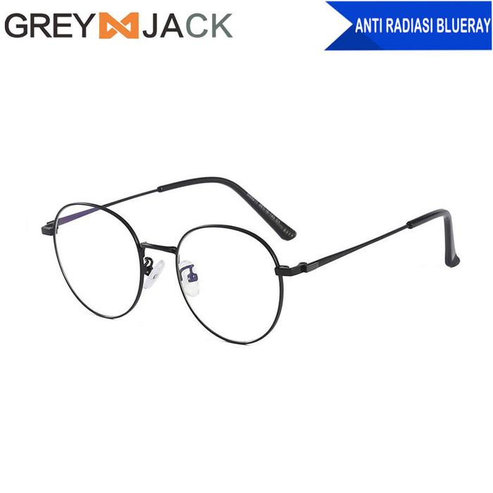 Gambar Grey Jack Kacamata Antiradiasi Blueray Oval Fashion Korean Style 29211 - C1 BLACK dari Grey Jack Eyewear undefined Tokopedia