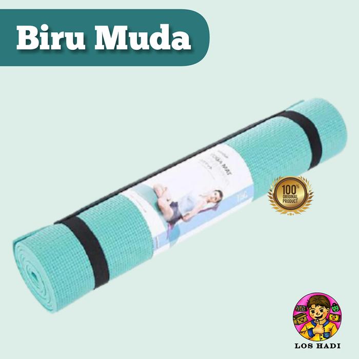 Gambar Miniso Matras Karpet Yoga Mat Anti Slip Original Senam Gym 3 mm 0,3 cm - Biru Muda dari LOS HADI undefined Tokopedia
