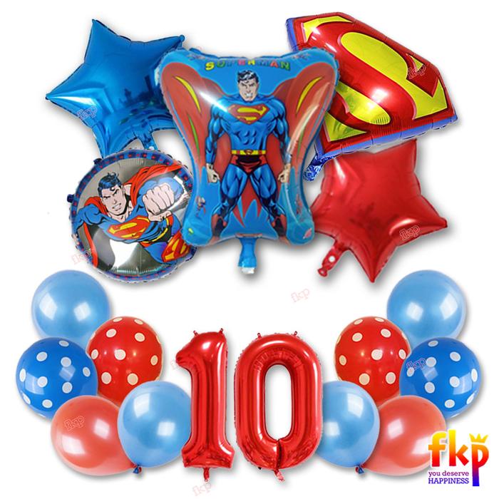 Gambar Balon Superman Ulang Tahun Super Hero Simpel / Paket Dekorasi HBD Laki - Angka 10+ dari FKP Store undefined Tokopedia