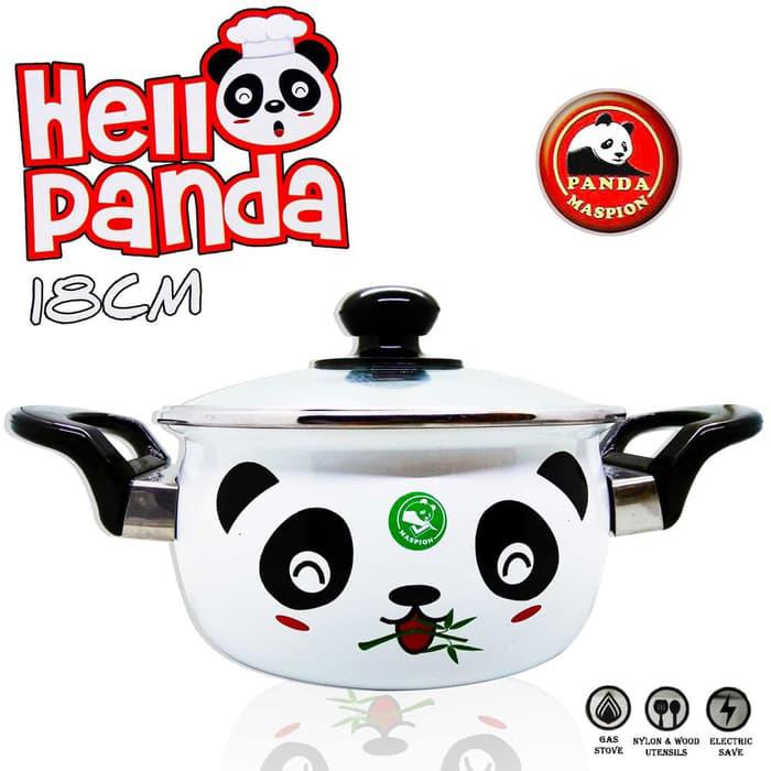 Gambar Maspion Panci Enamel Hello Panda 18 cm HELLOPANDA 18 CM HELLOPANDA18CM dari CEMERLANG DJAYA undefined Tokopedia