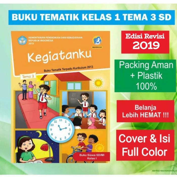 Promo Buku Diknas Tematik Kelas 1 Tema 3 SD/MI (Kegiatanku) K13 Revisi ...