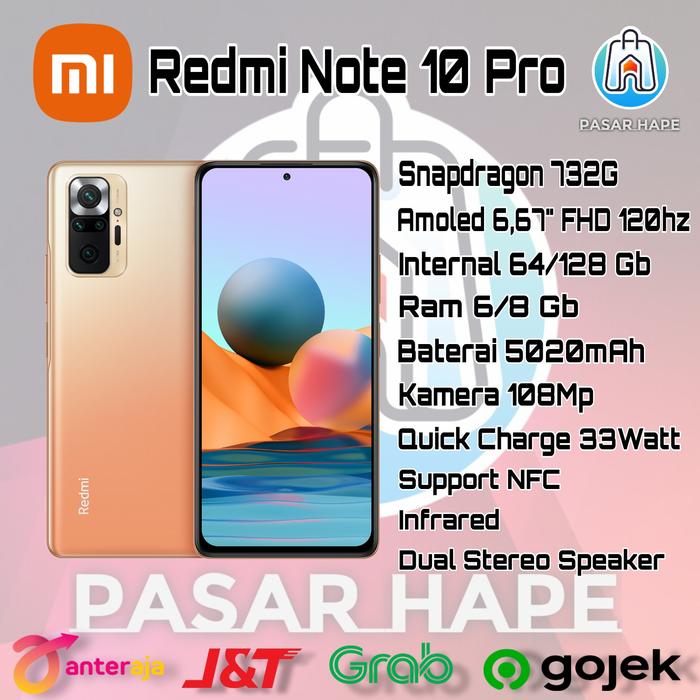 Gambar Redmi Note 10 Pro Garansi Resmi TAM - Bronze, 6/128 dari Pasar Hape undefined Tokopedia