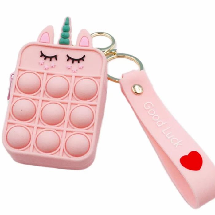 Gambar Pop bubble Character pouch / Pop it / Decompression Toys - UnicornPink dari LittleB33 undefined Tokopedia