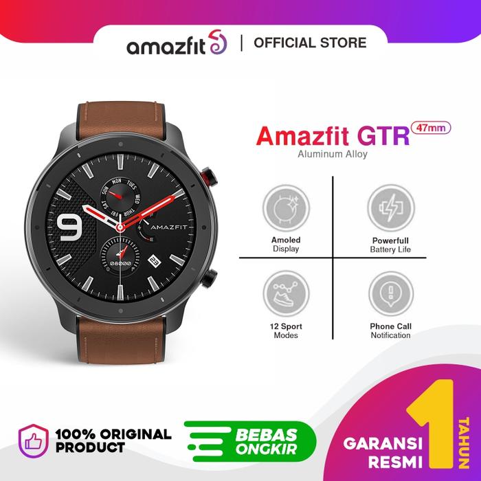 Gambar Amazfit GTR 47mm Smartwatch International Version Garansi Resmi - Aluminum Alloy dari Amazfit indonesia undefined Tokopedia