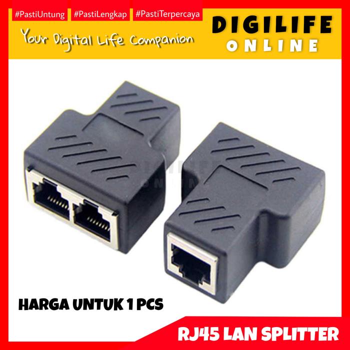 Jual Splitter Cabang RJ45 LAN Ethernet Network Connector Spliter ...
