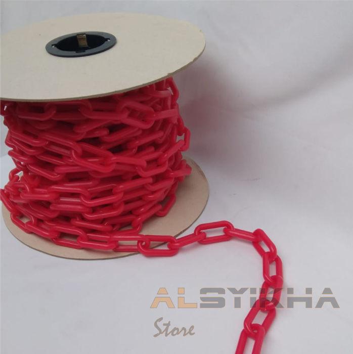Gambar Tali Rantai Traffic Cone /Plastik Chain Kerucut Lalu Lintas 8mm x 10m dari Alsyikha undefined 3 Tokopedia